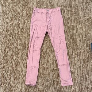 Pink High-Waist Skinny Pants